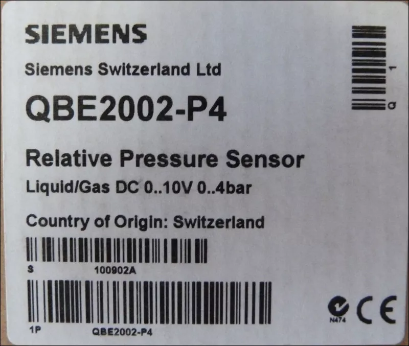 Датчик давления Siemens QBE2002-P4 2