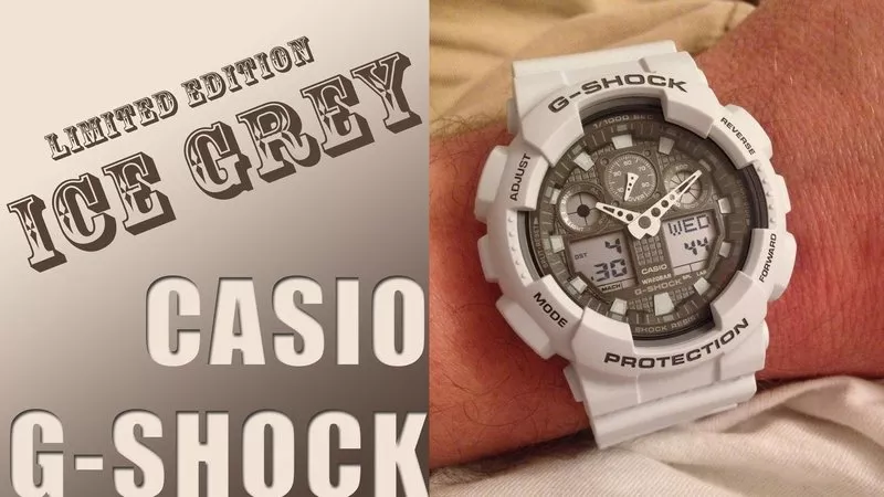 Мужские часы Casio G-Shock  GA100 Ice Grey (Оригинал) 4