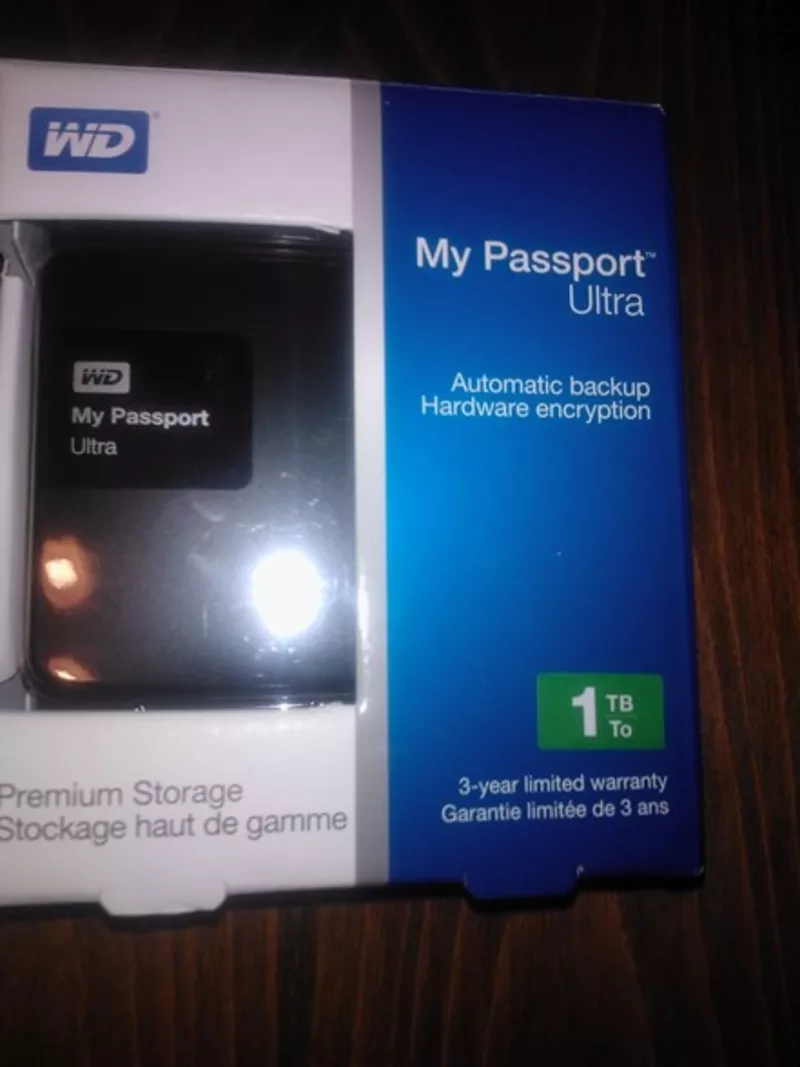 жесткий диск внешний 1000Гбайт Western Digital My Passport Ultra, новый