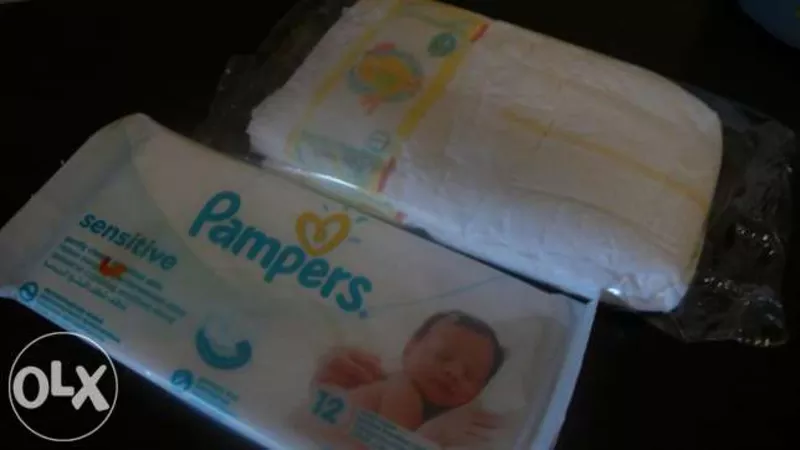 Салфетки Pampers sensitive и памперсы подгузники PampersPremiumCare1