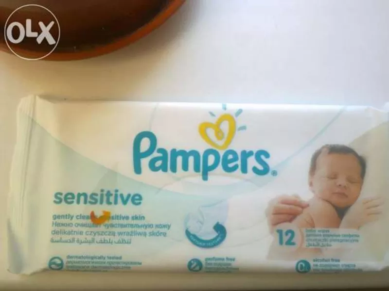 Салфетки Pampers sensitive и памперсы подгузники PampersPremiumCare1 6