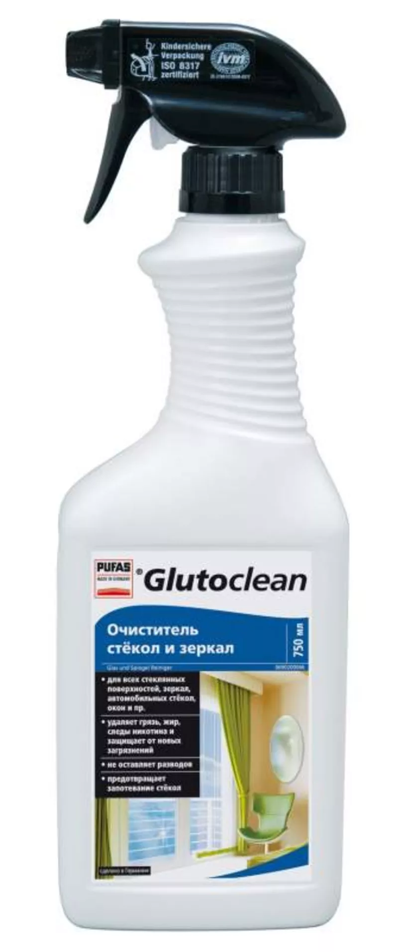 Очиститель для стекла и зеркал Glutoclean Pufas (0, 75 л.)