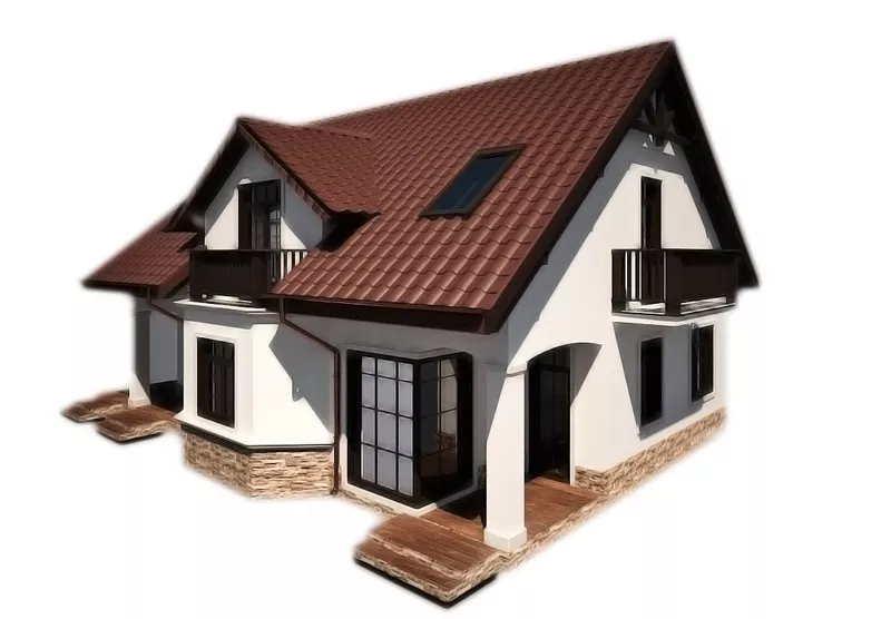 Готовый проект двухэтажного дома (коттеджа) 200 кв.м – 1400 грн