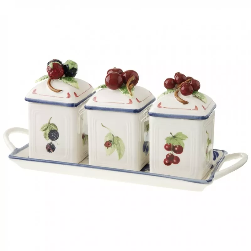 Фарфоровые емкости для джема,  4 предмета