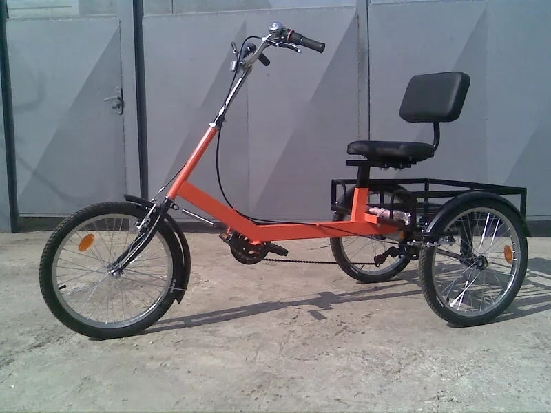 Велосипед трёхколёсный взрослый с корзиной для грузов 3