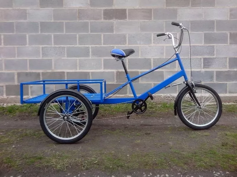Велосипед трёхколёсный взрослый с корзиной для грузов 5