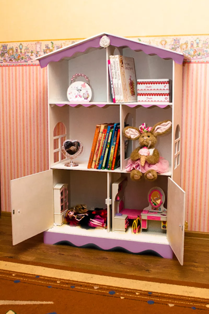 Этажерка для книг-домик для кукол. 3