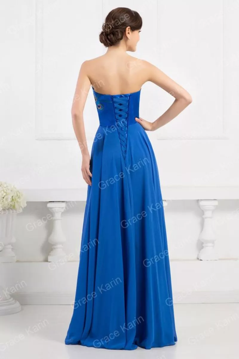Синее вечернее платье в пол купить Украина. 2