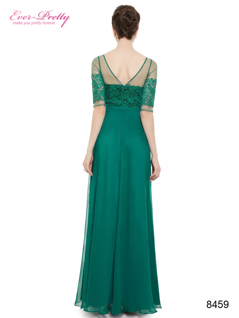 Зелёное вечернее платье большого размера 2