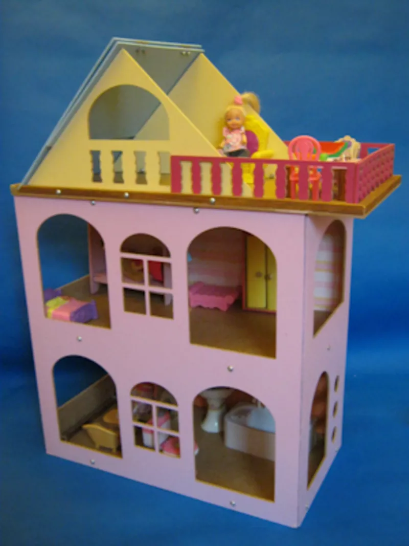 Разборной кукольный домик для куколок до 18 см.  4