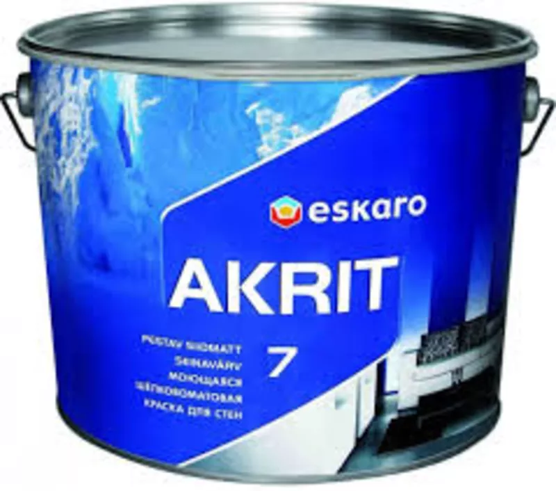 Eskaro Akrit 7 краска для потолков и стен (матовая) 9, 5 л.