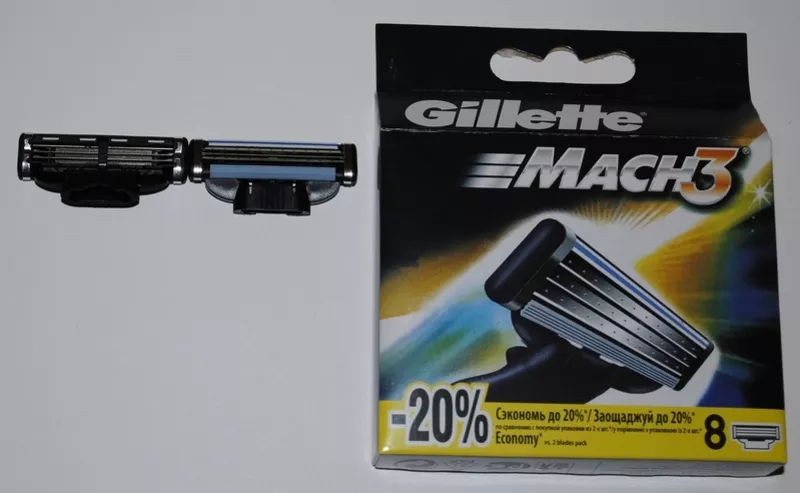 Сменные лезвия «Gillette mach 3,  mach 3 Turbo» с алмазным покрытием.   2