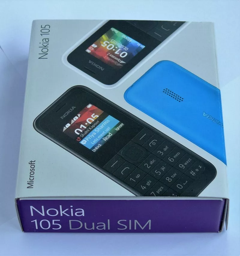 Продам новый Nokia 105 Dual Sim (Black,  Cyan)