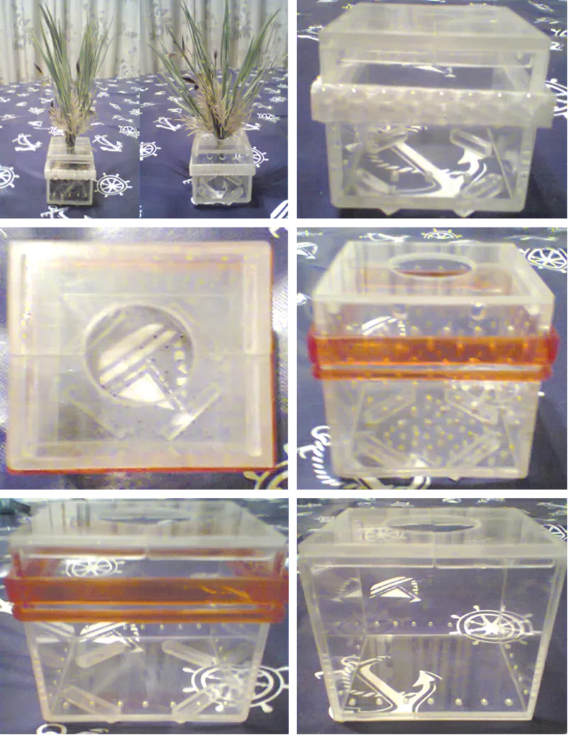 Коробочки из оргстекла для аквариумных растений,  разных размеров