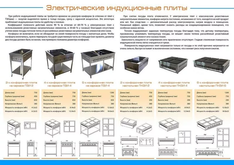 Предлагаем индукционные плиты