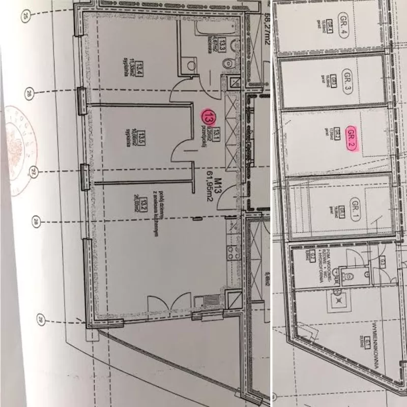 Красивая квартира в Кракове 62 м2,  Польша 10