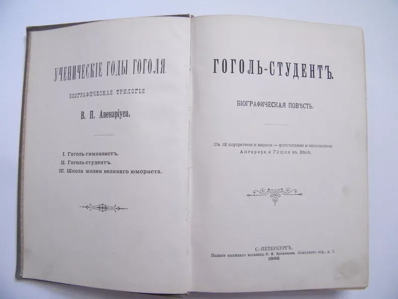 В.Авенариус Гоголь-студент. Биографическая повесть 1898 г. 2