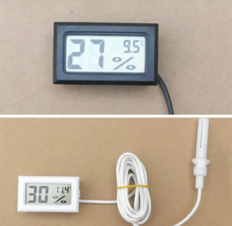 Термометр гигрометр для инкубатора с батарейками и выносным датчиком 10