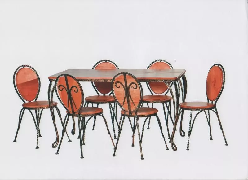 Предлагаем очень красивый и качественный набор ковки стулья, столы, вешалка 4