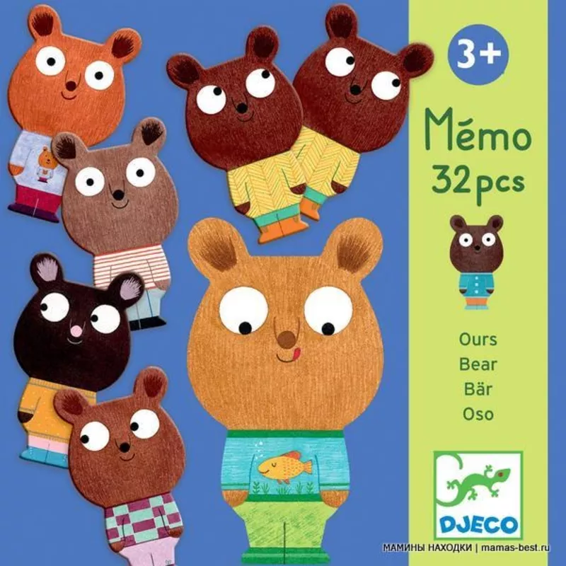 Настольная игра Djeco Игра Мемо Мишки