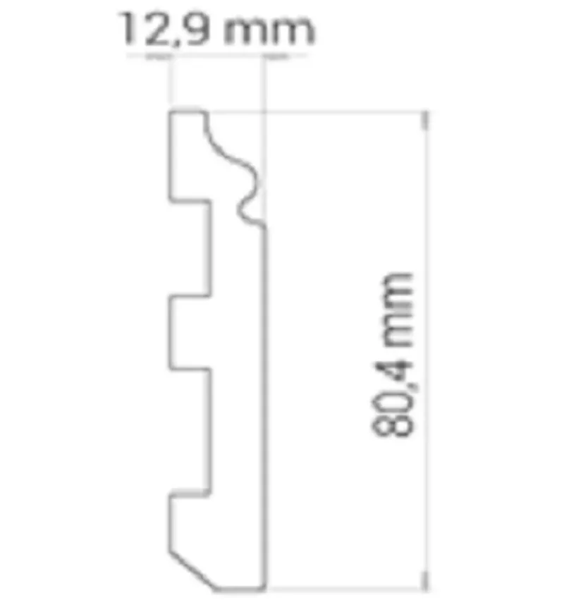 Плинтус под покраску Cezar  ударопрочный,  LPC-07,  продам 2