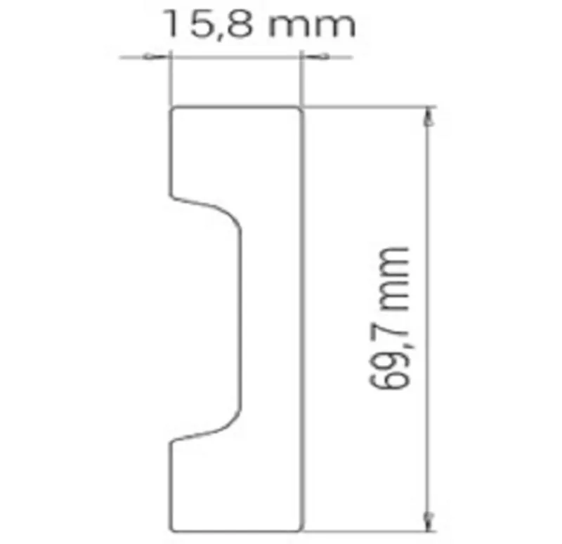 Продам белый плинтус Cezar LPC-23,  влагостойкий,  из дюрополимера 2