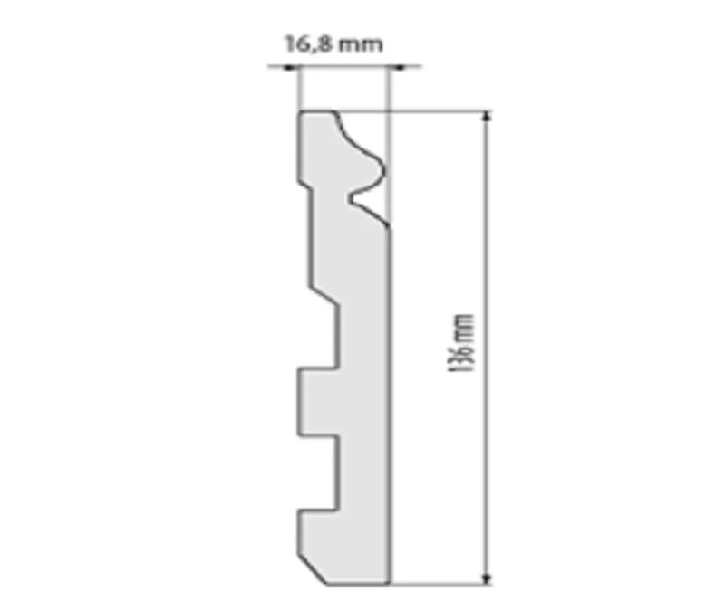 Плинтус Cezar LPC-24,  белый,  материал дюрополимер,  продам 2