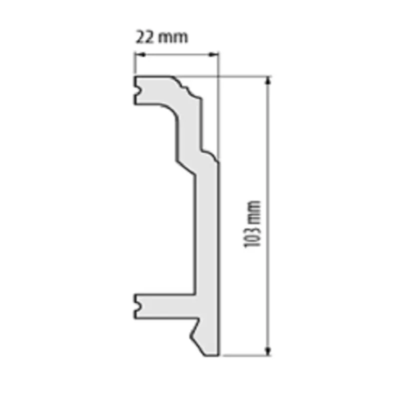 Плинтус ударопрочный Cezar LPC-26,  доставка по Украине,  цвет белый 2