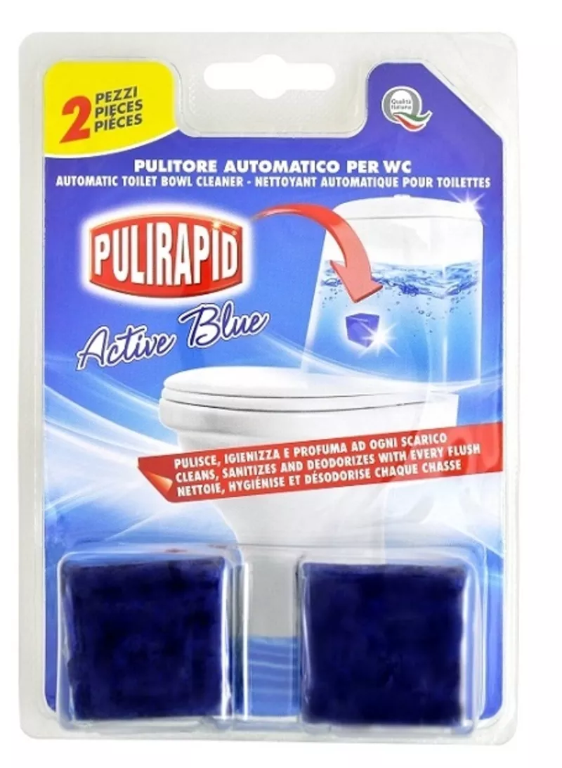 Кубики в бачок унитаза Pulirapid Active Blue (2 шт.)