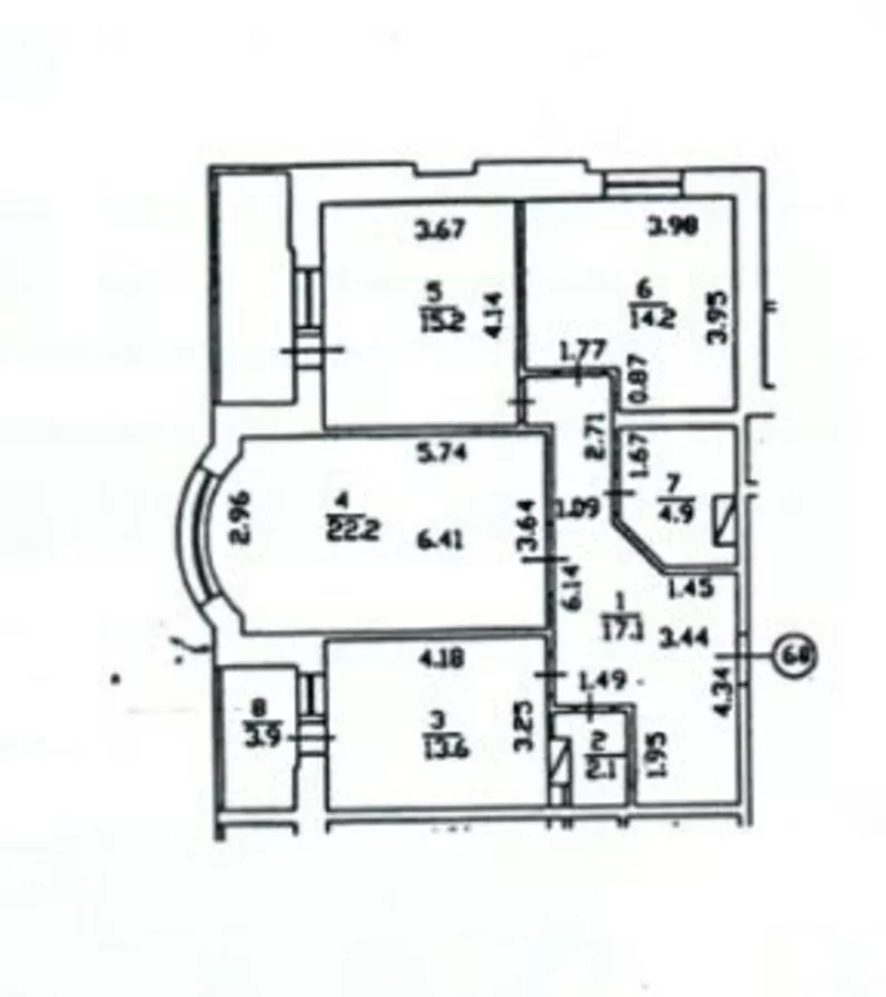 Аренда квартиры,  Анны Ахматовой ,  3 -х комнаты ,  Дарницкий р-н 8