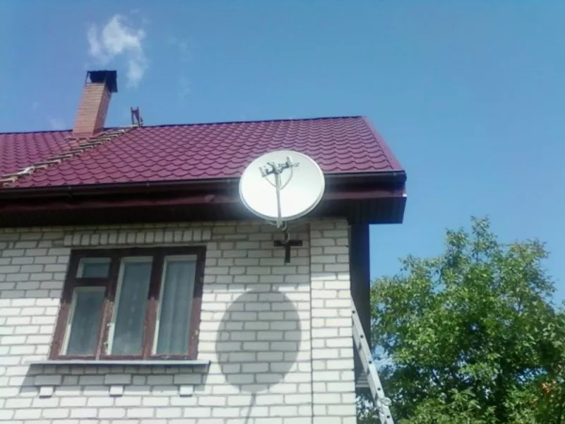Установка тарелки спутникового тв телевидения в Киеве и обл