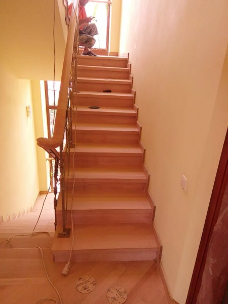 Ремонт реставрация деревянных лестниц Киев 3