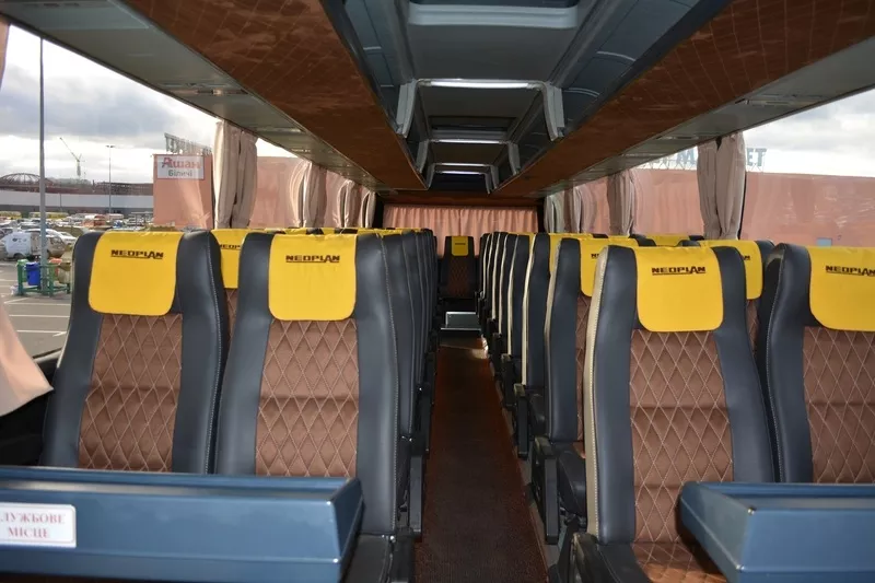 Обшивка перетяжка салона Neoplan Setra,  перетяжка сидений автобуса нео 4