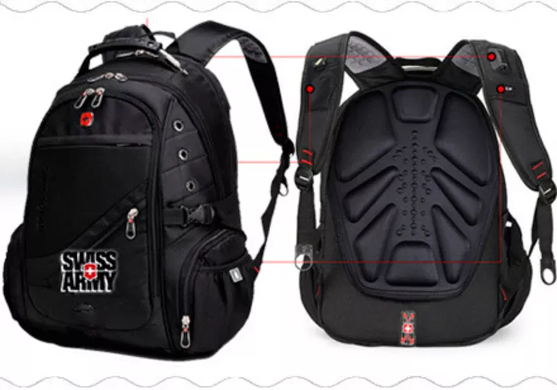 Супер рюкзак Swiss Bag для бизнеса и школы. Супер цена + часы 4