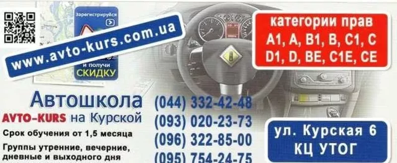 Автошкола водительские права категории А1 А В1 В С1 С Д1 Д ВЕ С1Е СЕ 2