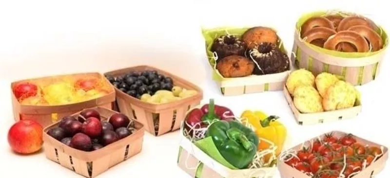 Корзинки из шпона,  упаковка натуральна