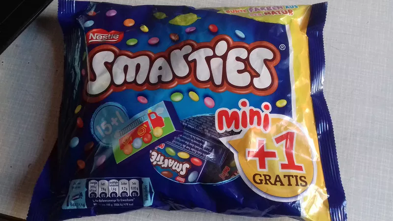 Конфеты драже Smarties (смартис) в натуральной глазури