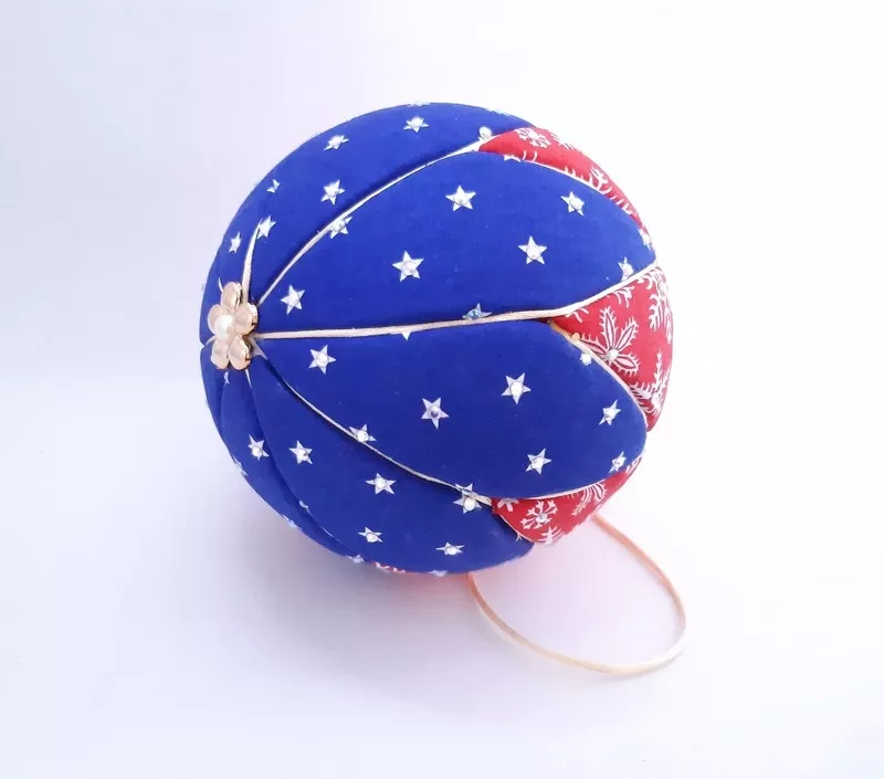 Новогодний шар,  елочная игрушка ручной работы Кимекоми. Декор.