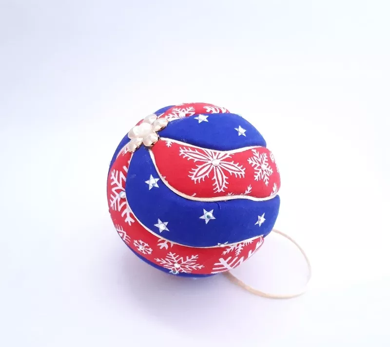 Новогодний шар,  елочная игрушка ручной работы Кимекоми. Декор. 5
