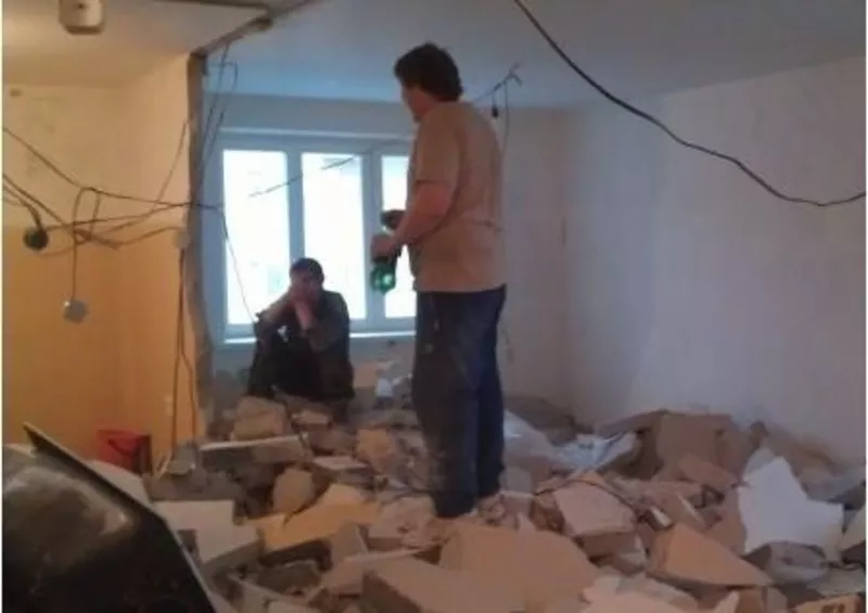 Вывоз строймусора,   хлама.  Демонтаж,   стен,   пола.  Алмазна 4