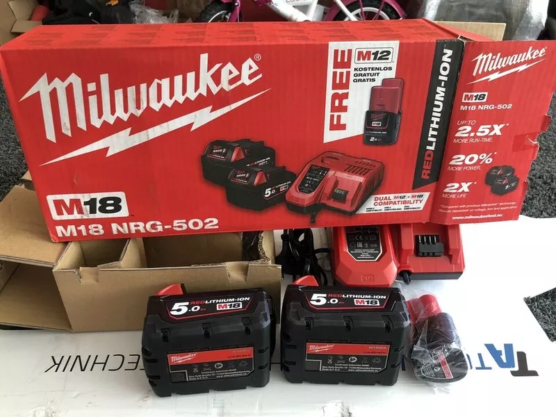 Аккумулятор Milwaukee,  Bosch,  DeWalt. Original. 5