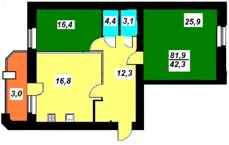 Продам 2-кімнатну в новобудові місті Бориспіль. Без комісії! 3