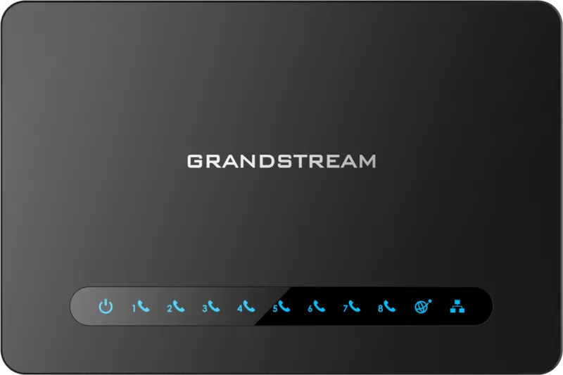 Grandstream HT818,  телефонний адаптер,  8xFXS,  1xLAN,  1xWAN,  (1GbE)EthernetWAN VPN маршрутизатор 4