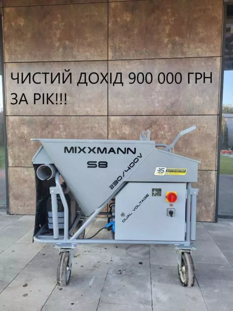 Штукатурна станція MIXXMANN S8,  230V або 400V. 3