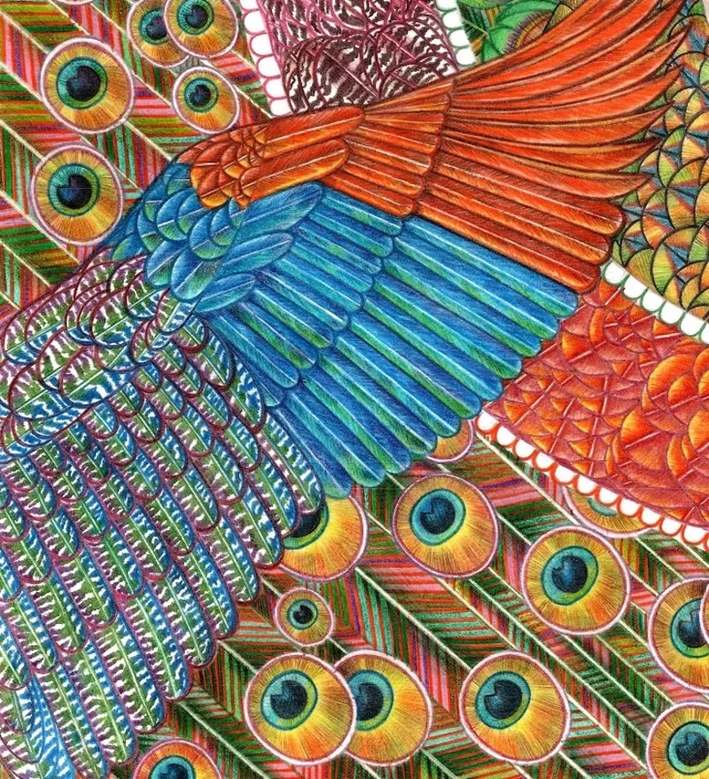Рисунок цветными карандашами .Название «Фантазии» .  4