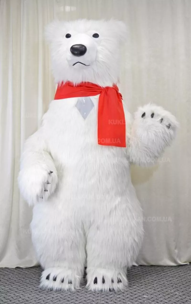 Надувний костюм Білий Ведмідь,  Надувной костюм Белый Медведь 2