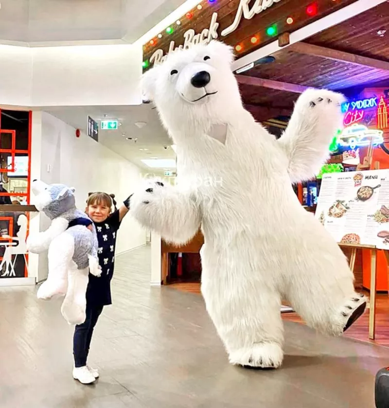 Надувний костюм Білий Ведмідь,  Надувной костюм Белый Медведь 3
