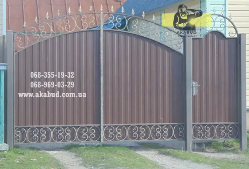 Ворота из профлиста в Кривом Роге от производителя. 8