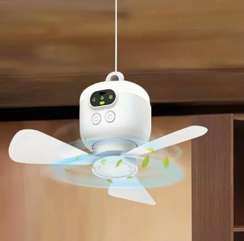 Навісний акумуляторний вентилятор, з підсвічуванням та дист.керуванням 7