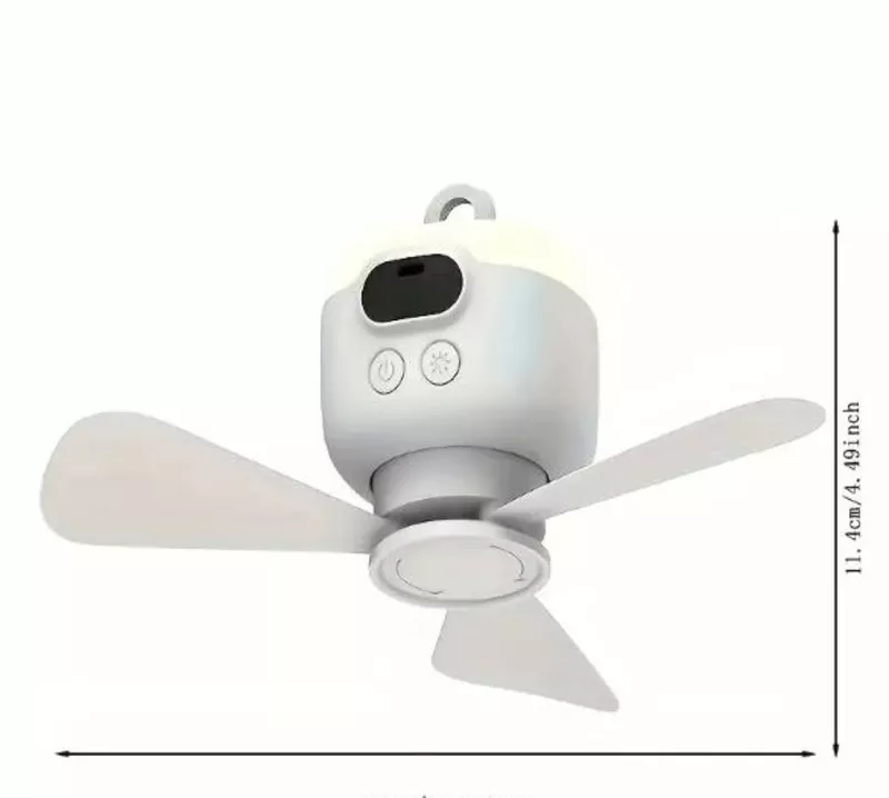 Навісний акумуляторний вентилятор, з підсвічуванням та дист.керуванням 9